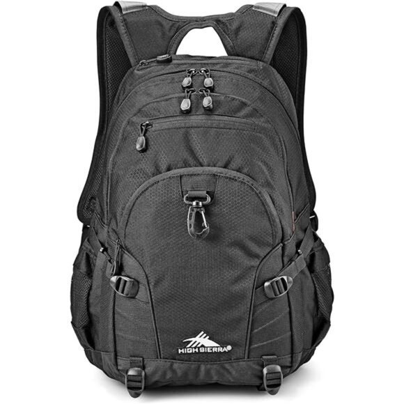 Black Outdoor Loop Backpack, Travel, or Work Bookbag with Tablet Sleeve Bags - Picture 2 of 6